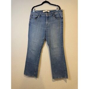 Jane Doe Women Medium Wash Straight Leg Denim Jeans Blue Five Pocket 16/18